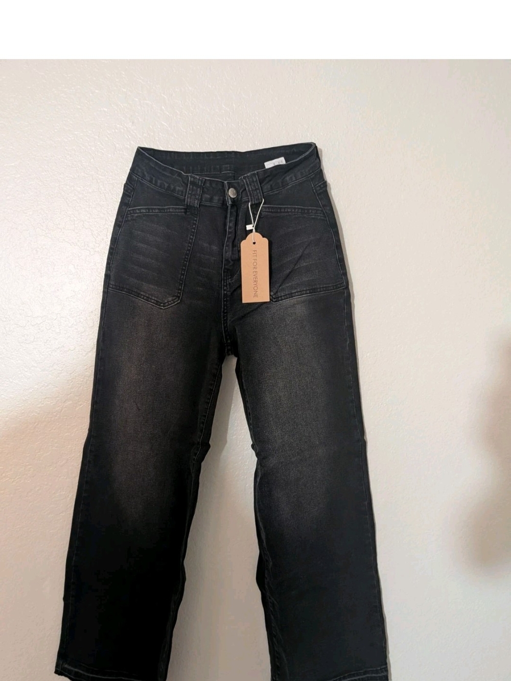 High-Rise Black Wide-Leg Jeans In Size 6 NWT